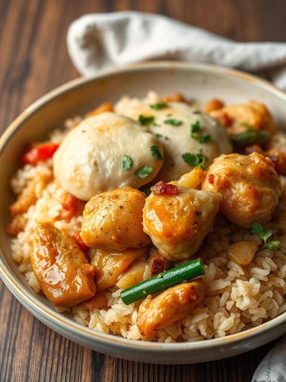 comforting chicken and rice