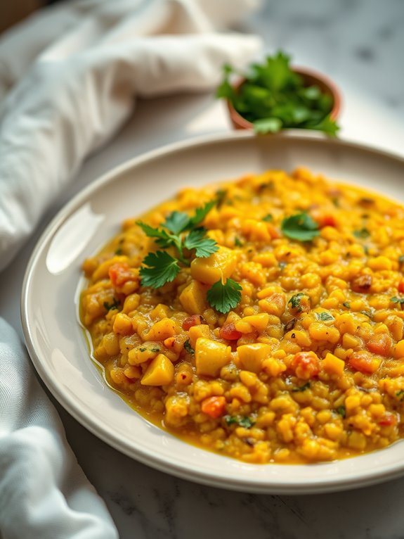 comforting lentil rice dish