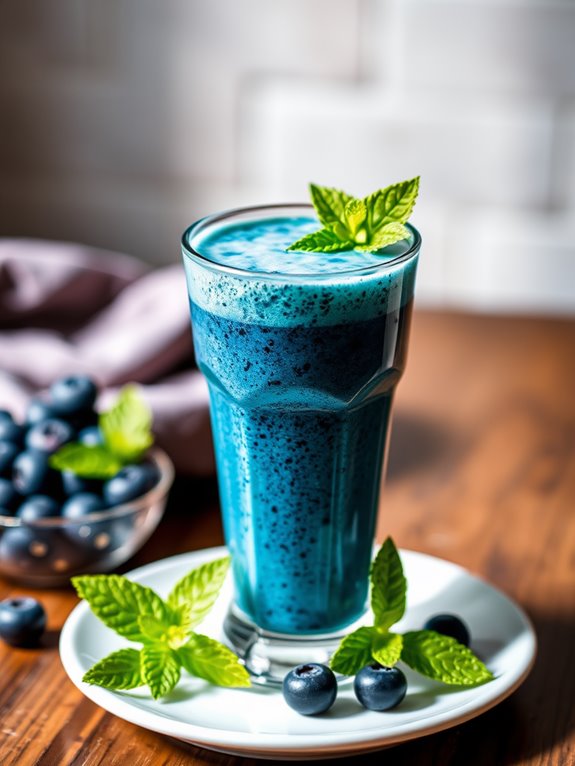 cool blueberry mint blend