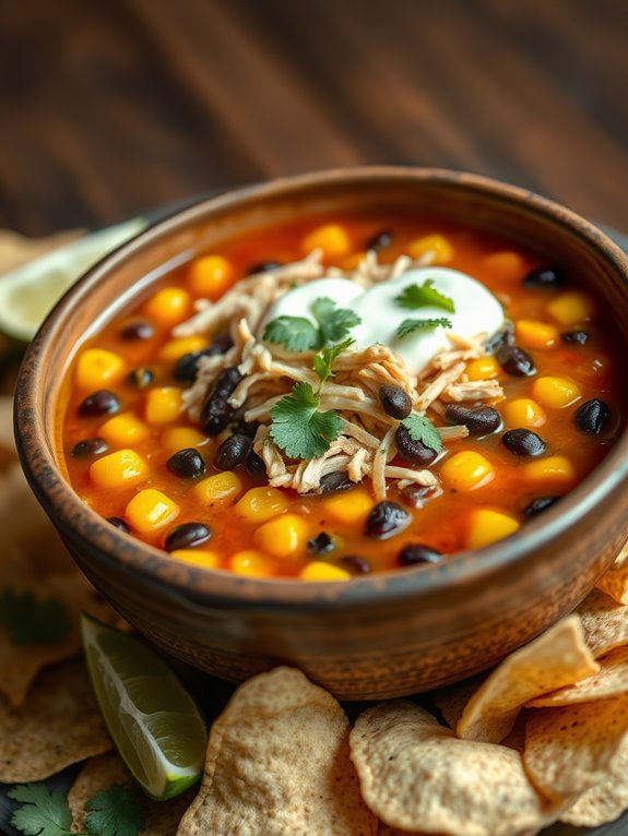 corn and lime taco soup