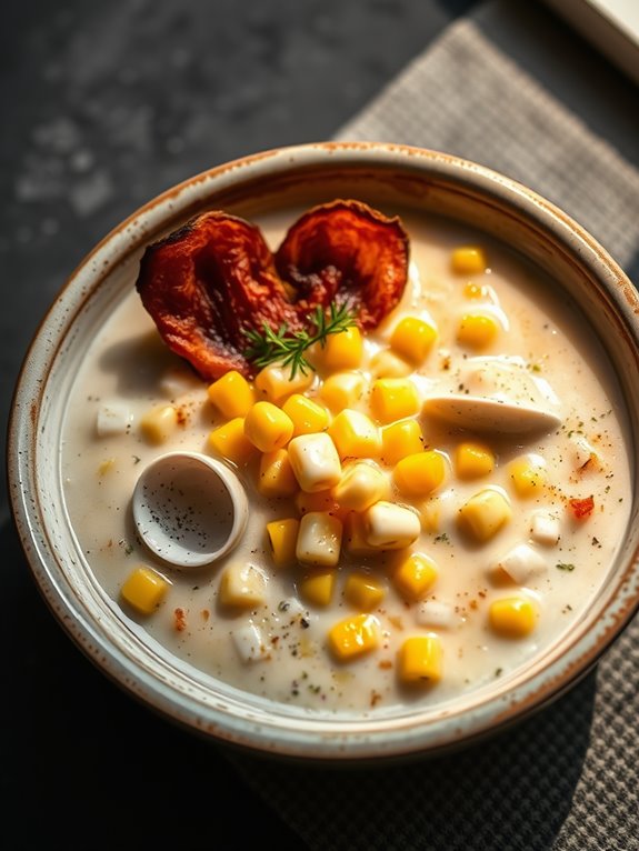 corn infused clam chowder recipe