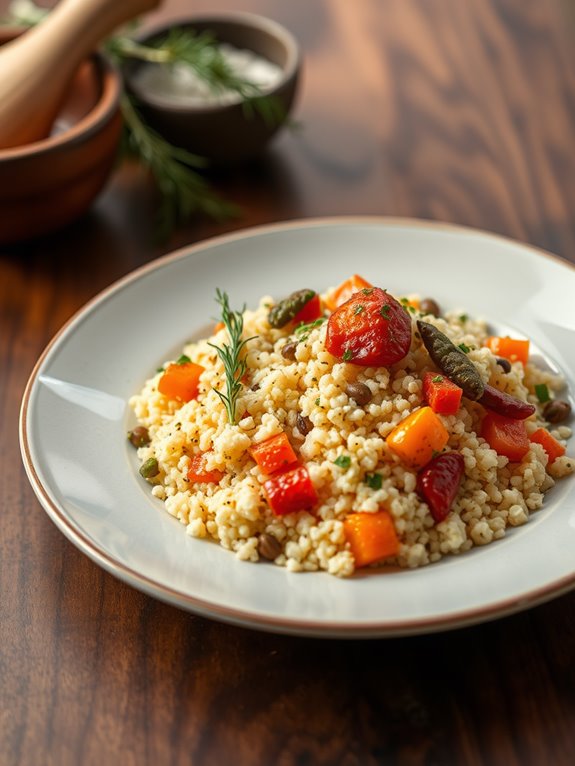 couscous mixed with vegetables