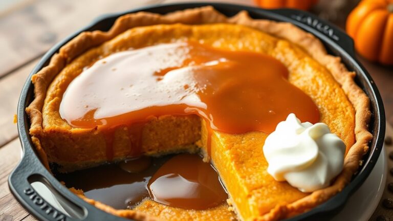 cozy cast iron pumpkin pies