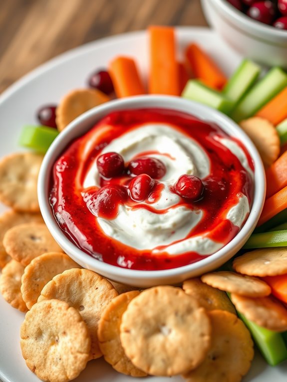 cranberry dip with sweetness