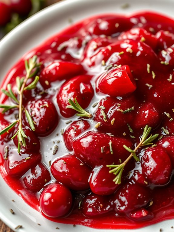 cranberry sauce with herbs