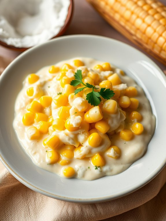 creamed corn with coconut