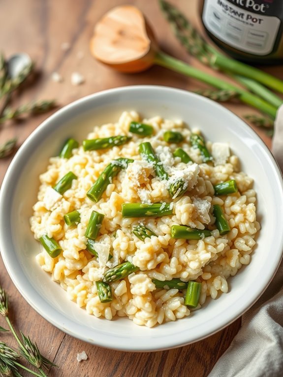 creamy asparagus risotto recipe