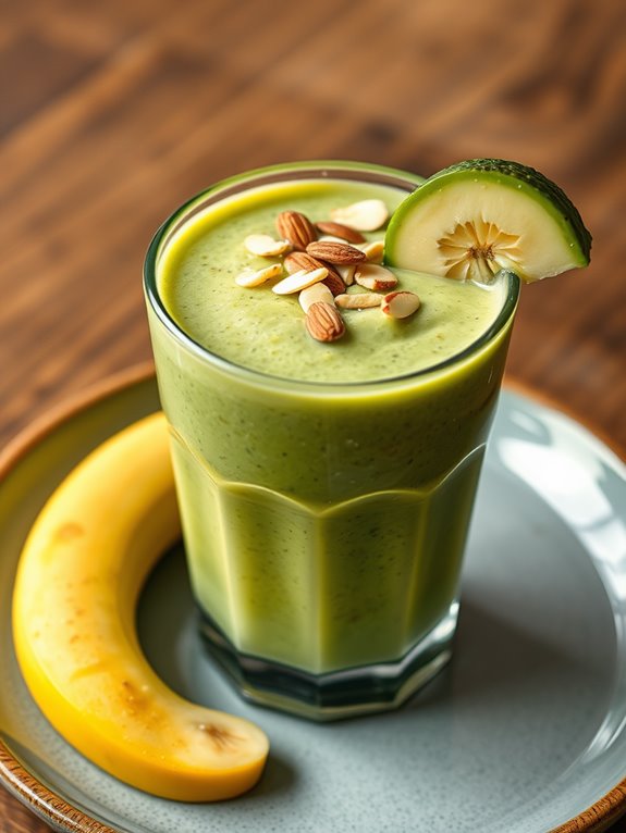 creamy avocado almond smoothie