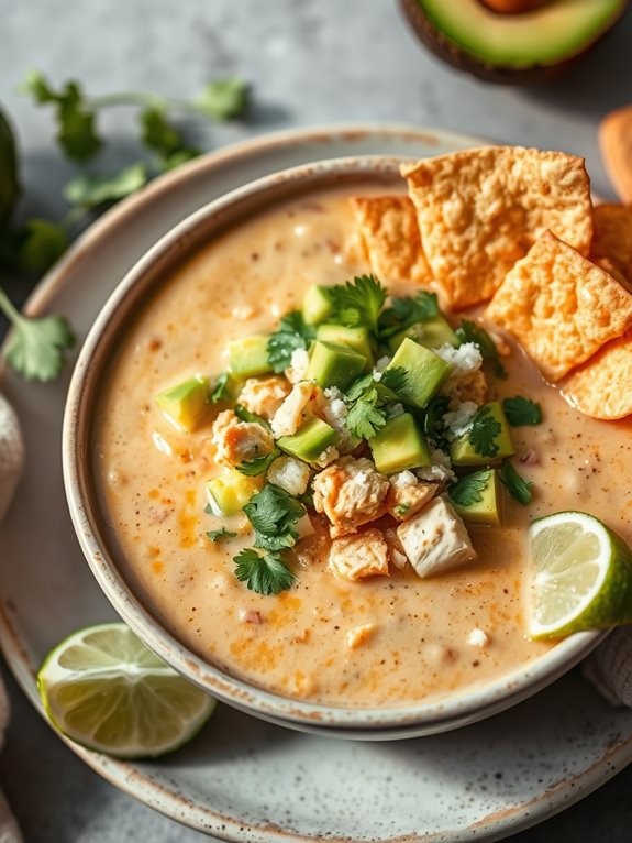 creamy avocado chicken soup