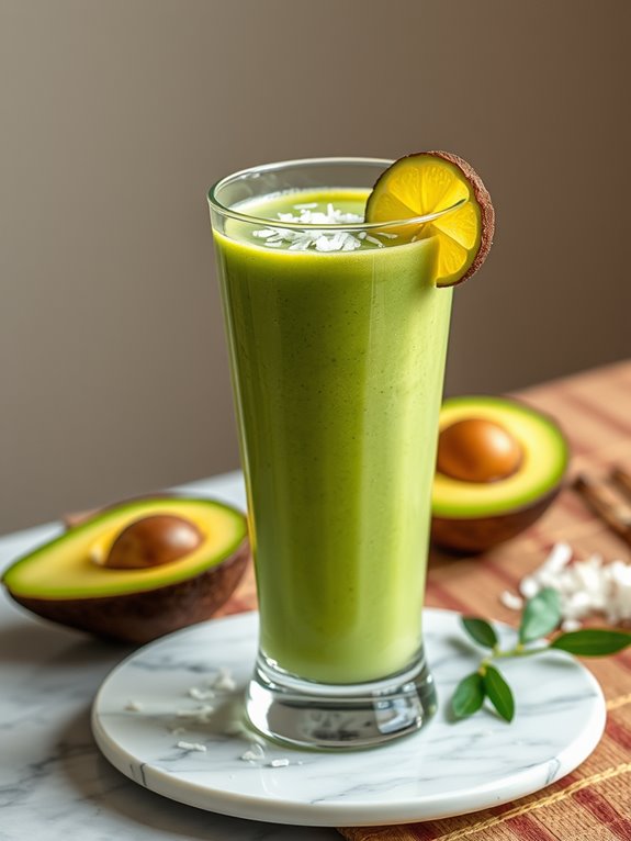 creamy avocado coconut smoothie