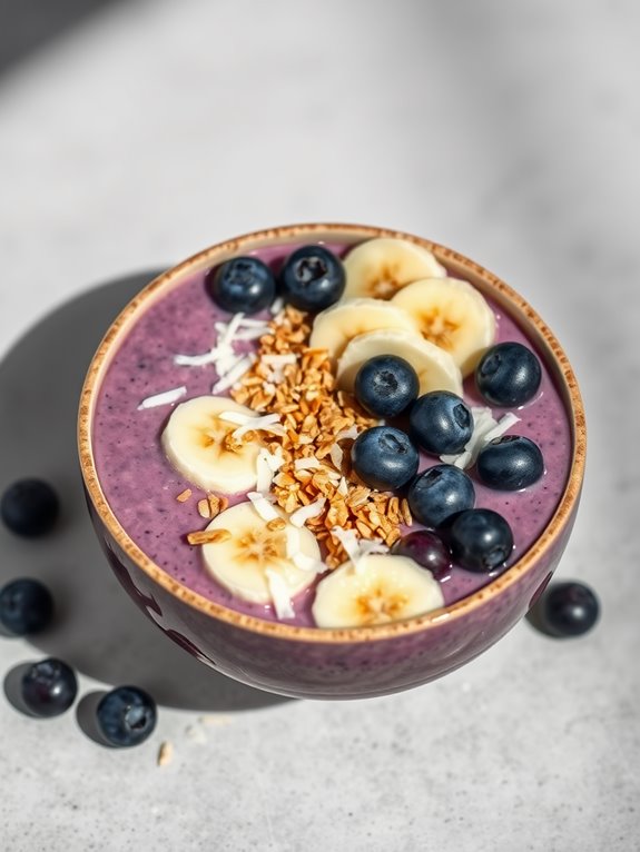 creamy blueberry coconut bowl