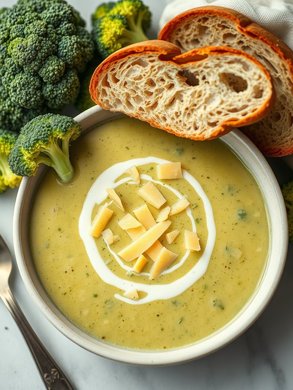 creamy broccoli cheese soup