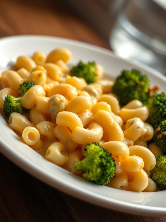 creamy broccoli mac and cheese