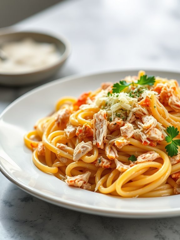 creamy chicken pasta dish