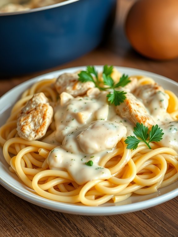 creamy chicken pasta dish