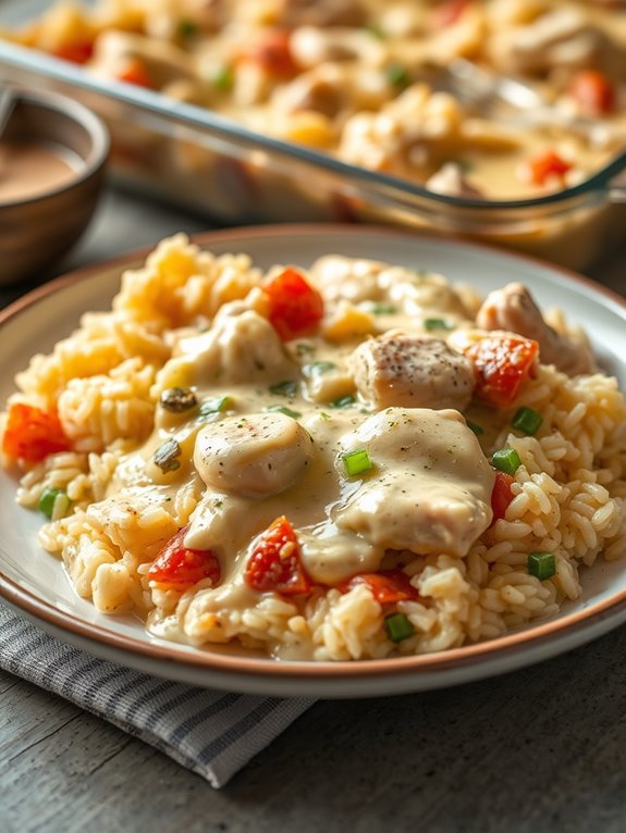 creamy chicken rice dish