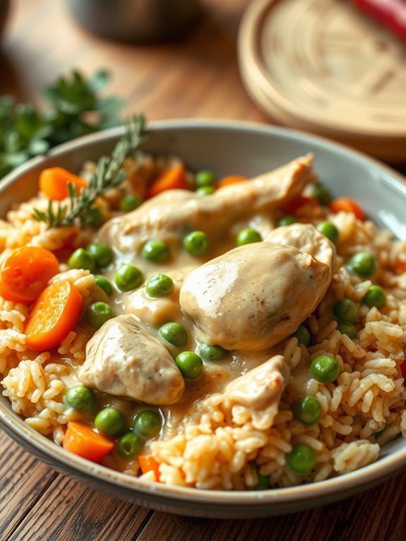 creamy chicken rice dish