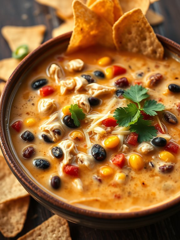 creamy chicken taco soup