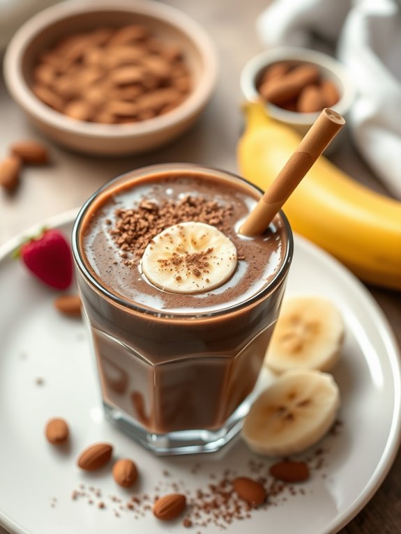 creamy chocolate almond smoothie