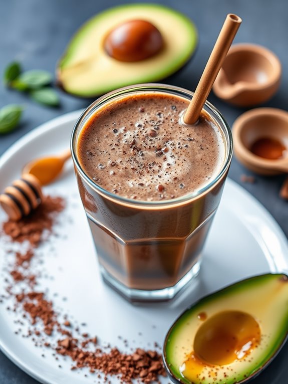 creamy chocolate avocado blend