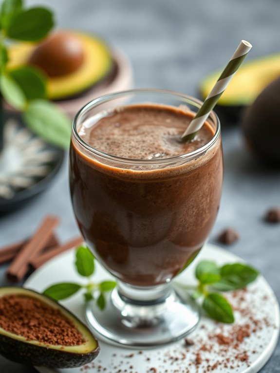 creamy chocolate avocado blend