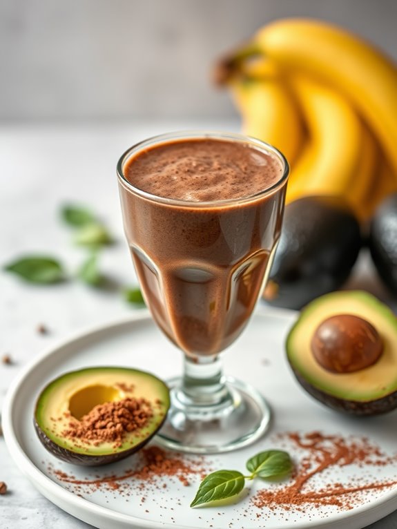 creamy chocolate avocado blend