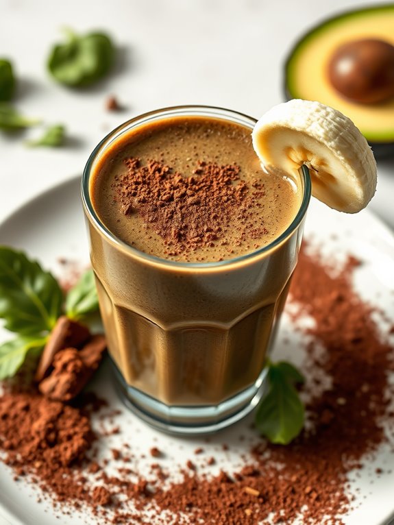 creamy chocolate avocado smoothie