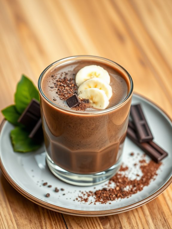 creamy chocolate avocado smoothie