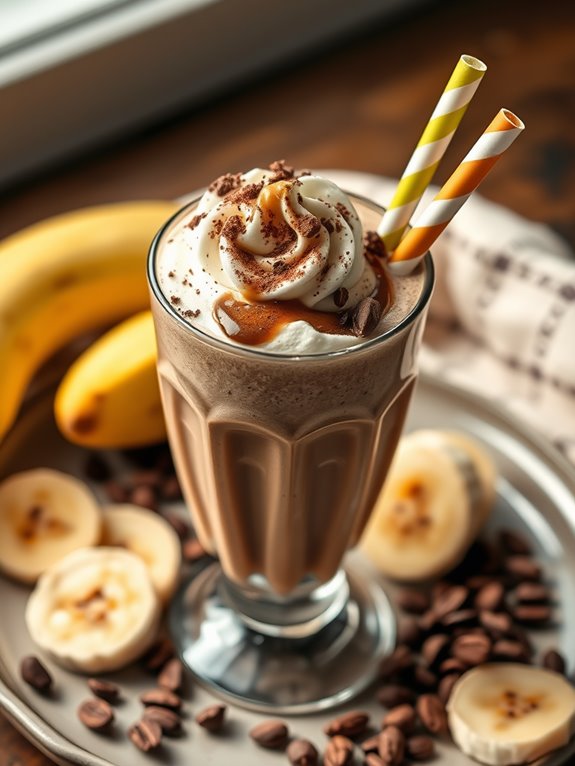 creamy chocolate banana shake