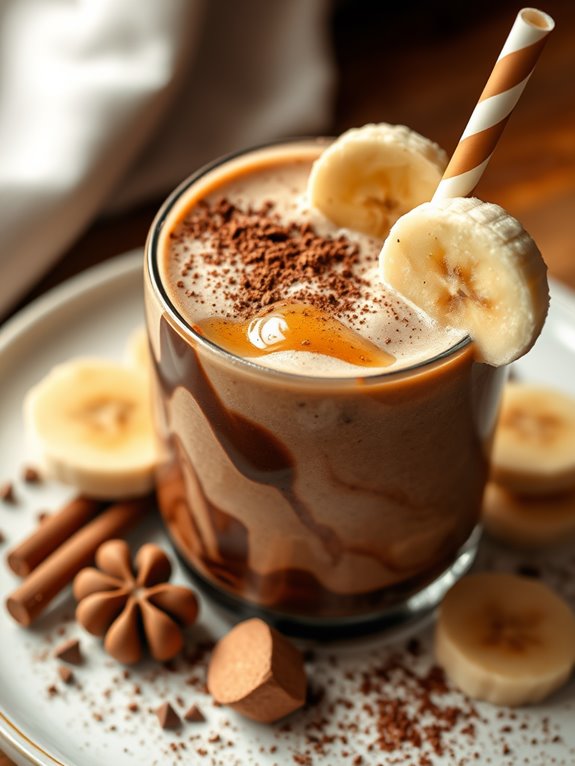 creamy chocolate vanilla smoothie