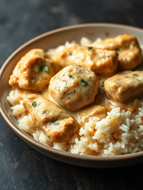 creamy garlic chicken dish