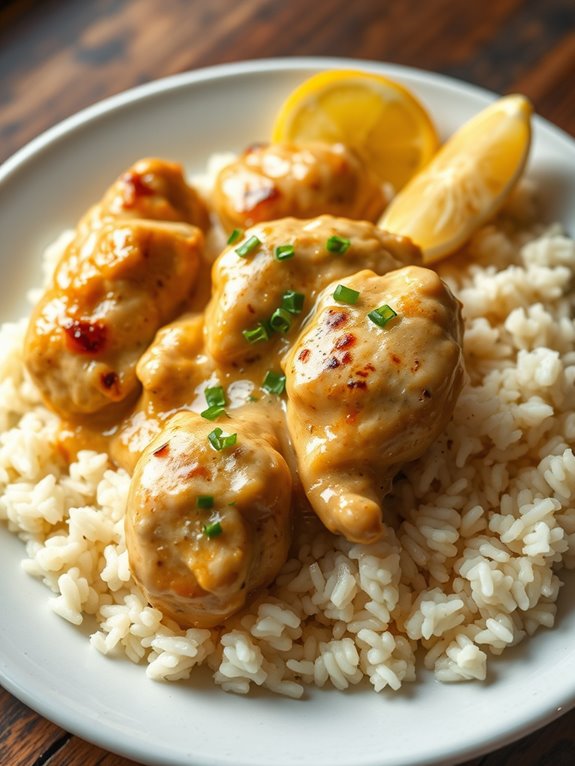 creamy garlic chicken dish