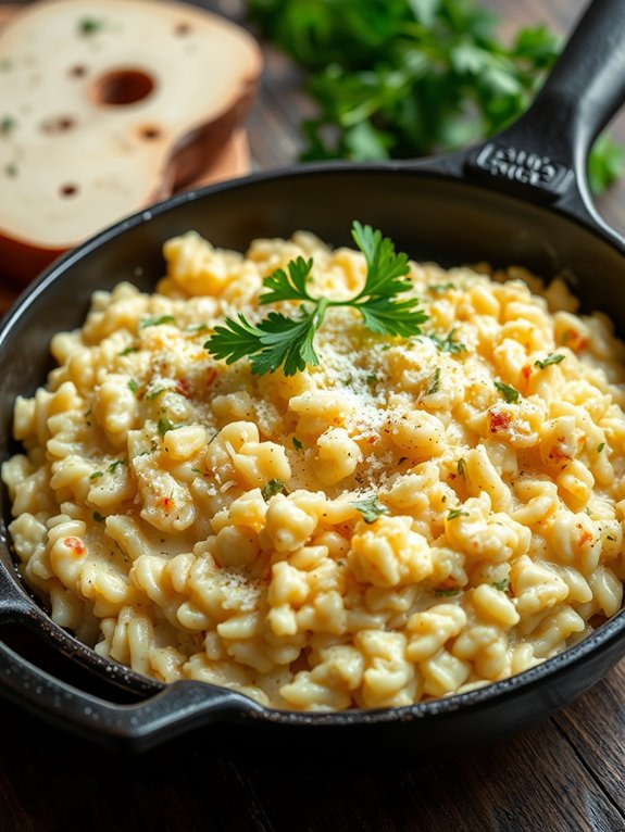 creamy garlic parmesan dish