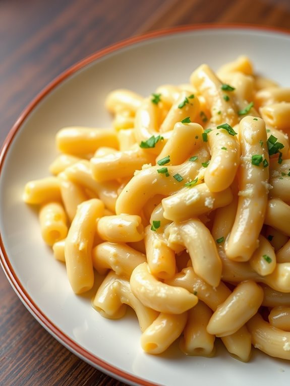 creamy garlic parmesan mac