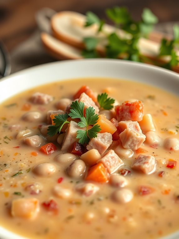 creamy ham and bean soup