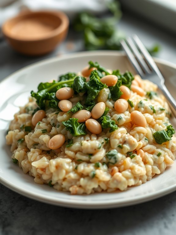 creamy kale and beans