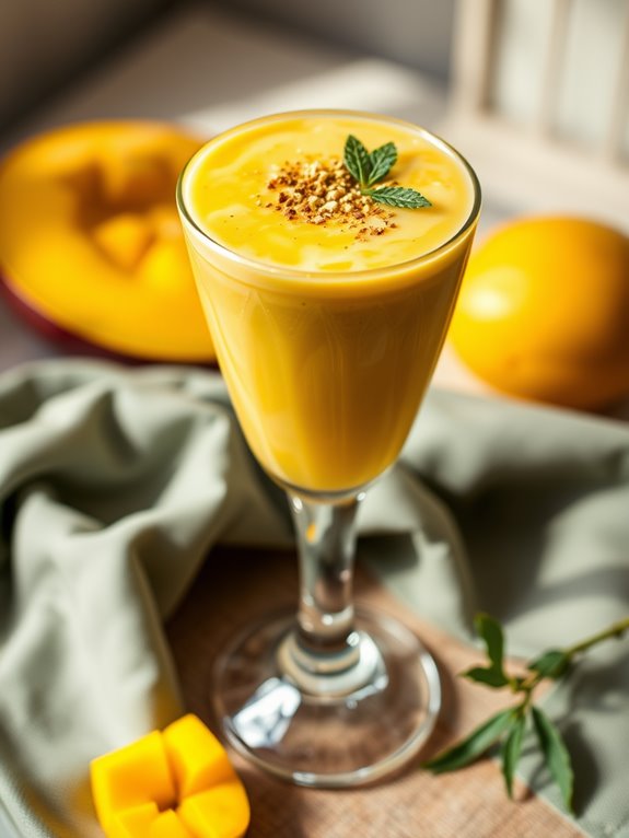 creamy mango yogurt drink