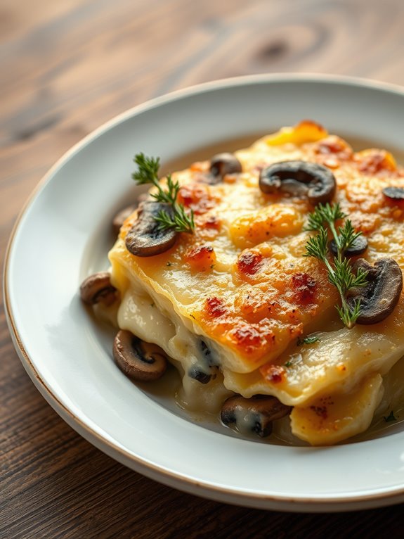 creamy mushroom potato casserole