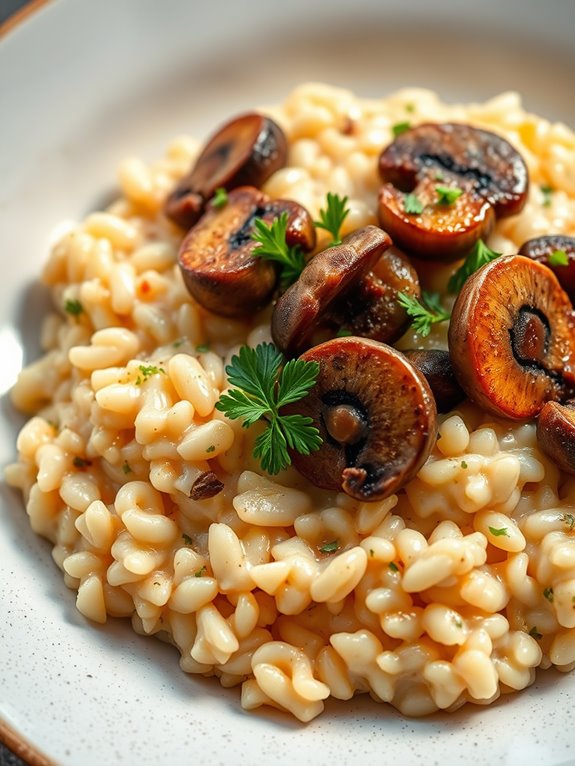 creamy mushroom risotto recipe