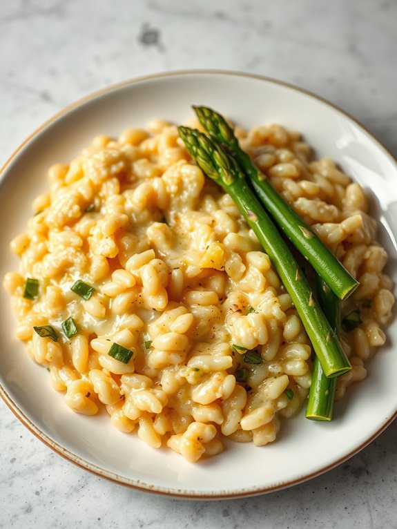 creamy parmesan asparagus risotto