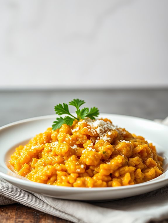 creamy pumpkin rice dish