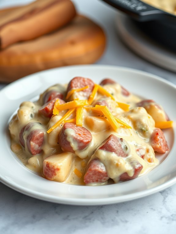 creamy sausage and potatoes