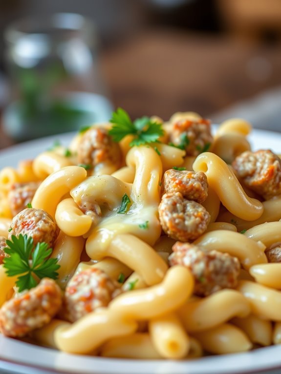 creamy sausage pasta dish