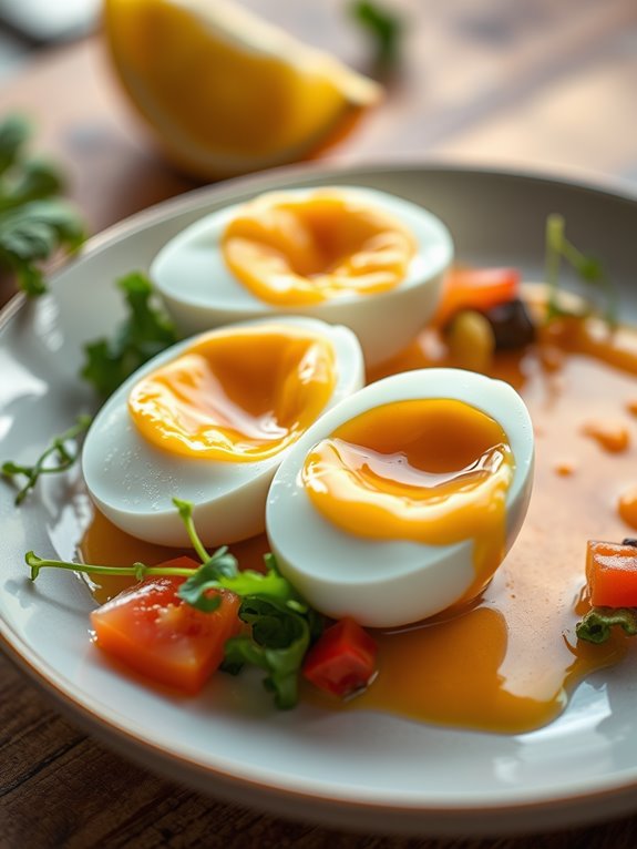 creamy soft boiled eggs