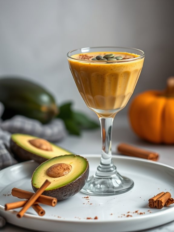 creamy spiced avocado smoothie