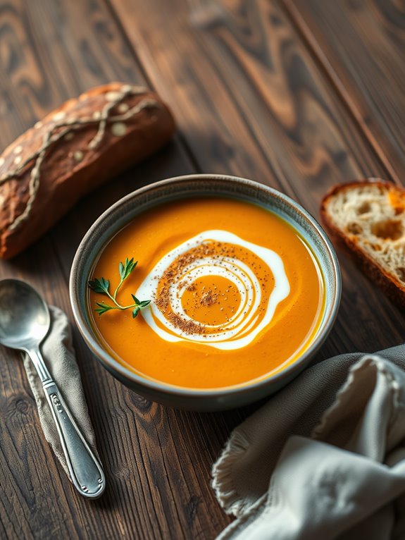 creamy spiced squash soup