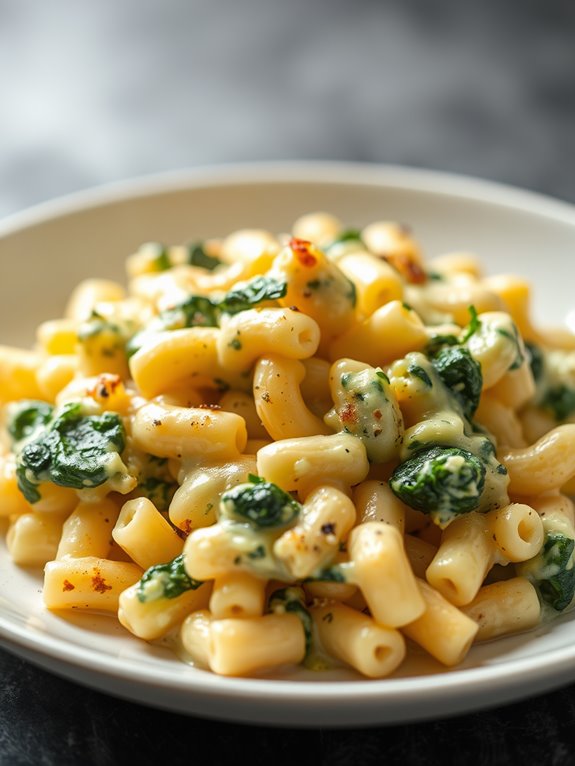 creamy spinach artichoke pasta