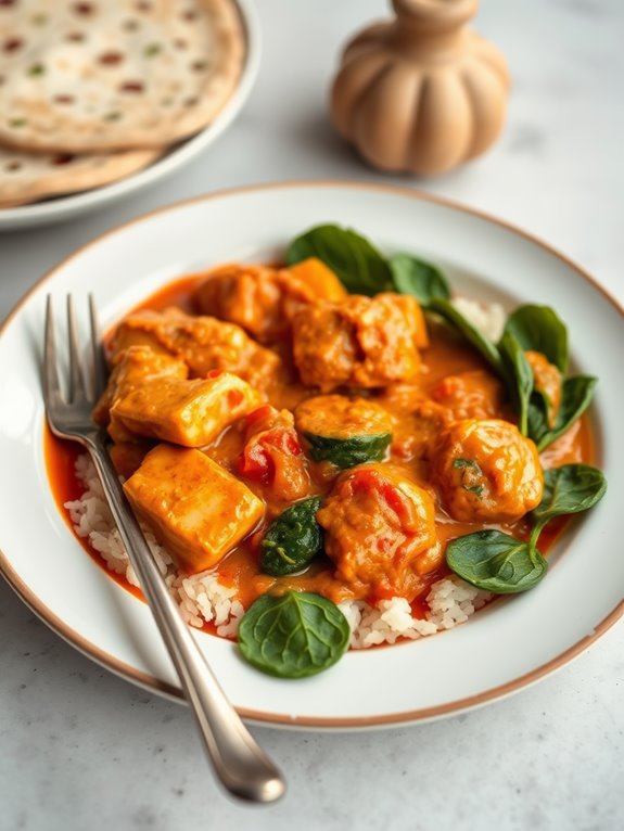 creamy spinach butter chicken