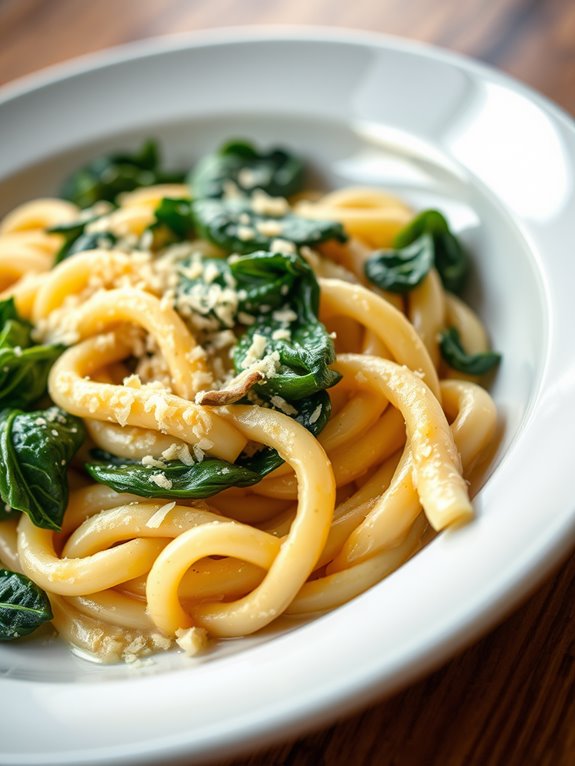 creamy spinach garlic penne