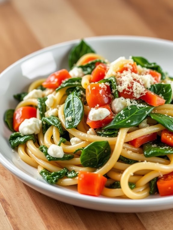 creamy spinach ricotta pasta